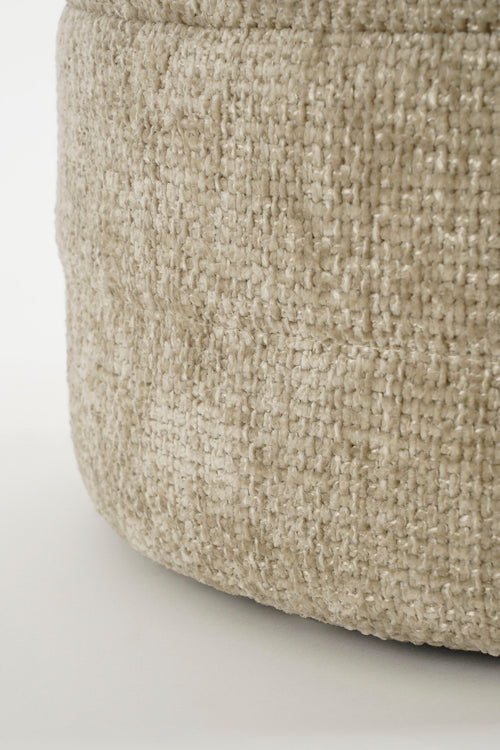 Mica Decorations Opbergpoef - H41 x Ø42 cm - Lichtgrijs - vtwonen shop