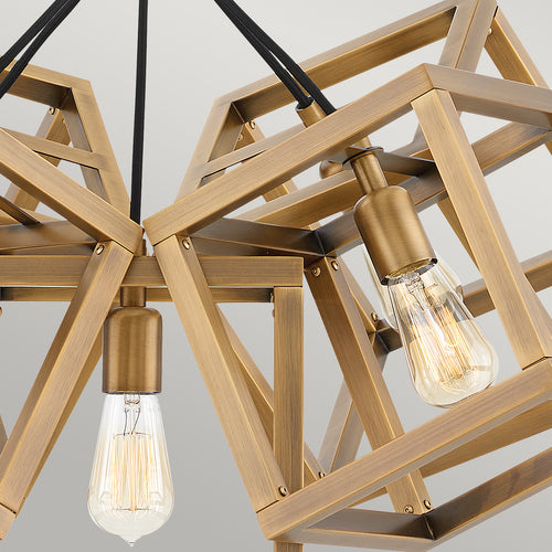 Ensemble Hinkley Fredrick Ramond 5-lichts hanglamp geborsteld brons