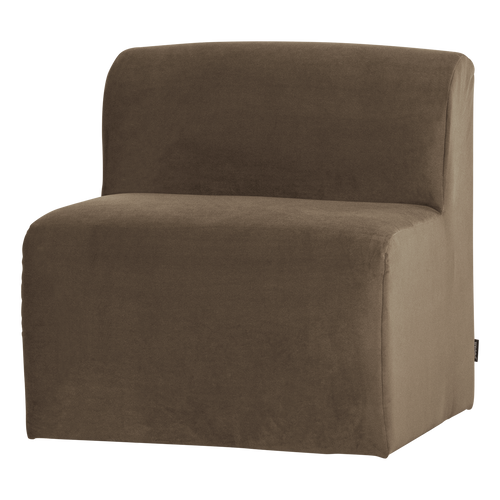WOOOD eetbank 84 cm rugleuning Mojo Base - Velvet - Taupe - 83x84x76
