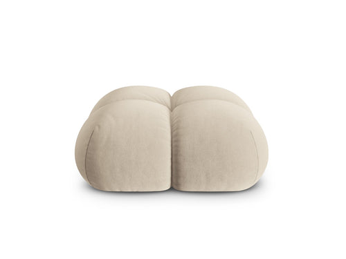 Cosmopolitan Design Poef Loretto flueel lichtbeige - 90x90x40cm