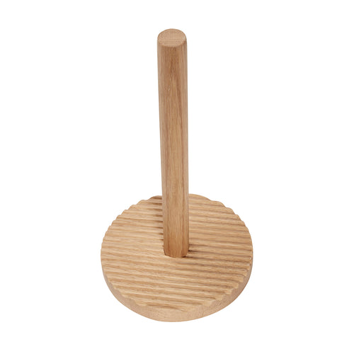 Hübsch keukenrolhouder Wave - eikenhout - ø15xh28cm - vtwonen shop