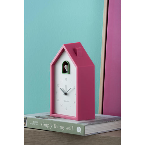 Karlsson wekker Modern Cuckoo - roze - 6x12x20cm - vtwonen shop