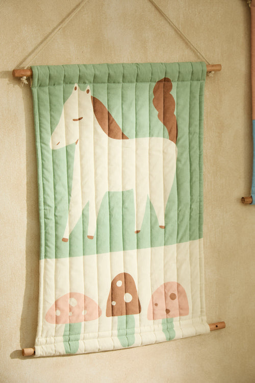 Calma House Muurdecoratie Camp - Meerkleurig - 60x40