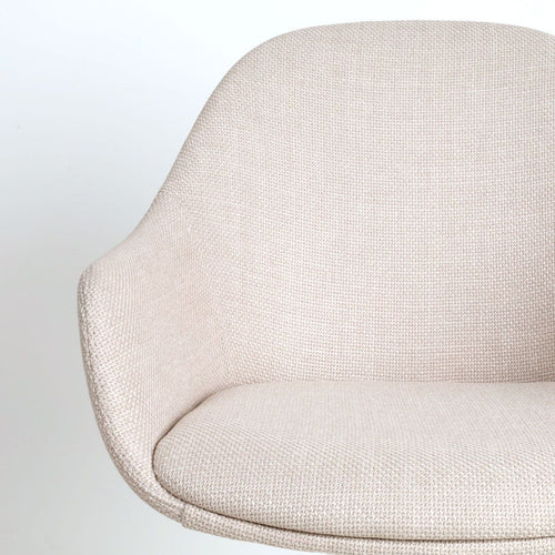 Nolon Nena-Mae Eetkamerstoel Beige - Armleuning - Walnoot