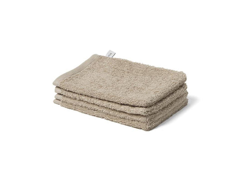 Yumeko washandjes Terry - warm taupe - 15x22 - 4 st - vtwonen shop