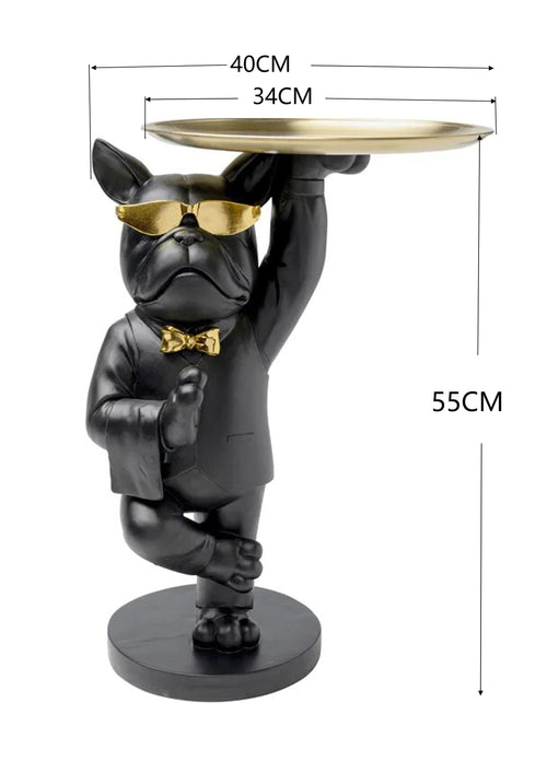Kare Design Bijzettafel butler bulldog zwart