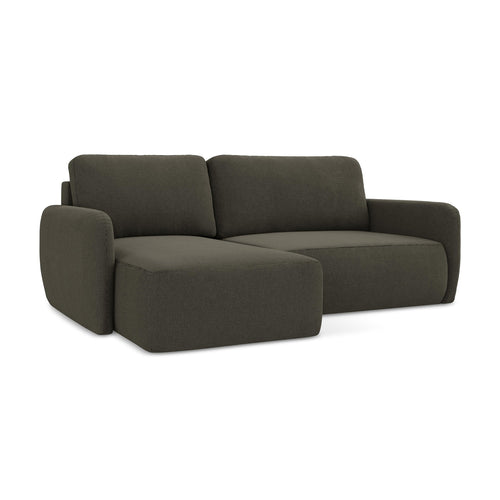 LaMiaSofa hoekbank links Corle - textuurstof - taupe - 207x148x86