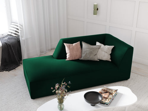 Micadoni - Linker meridiaan "Ruby" flueel, flessengroen - 180x93x69cm