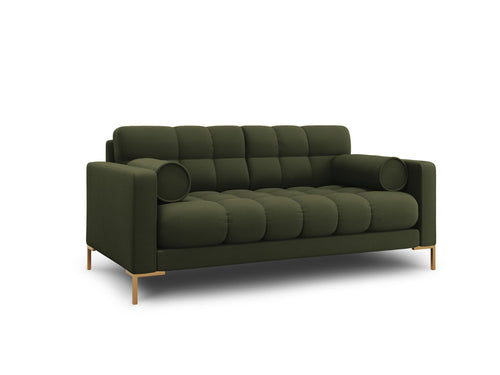 Cosmopolitan Design Bank Bali 2-zits, structurele stof, groente - 96x152x75cm
