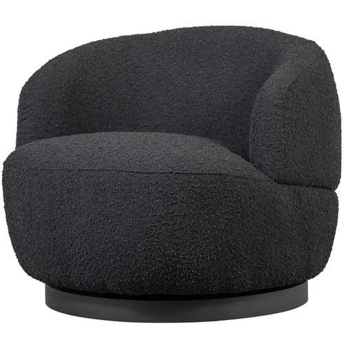 BePureHome draaibare fauteuil Woolly- Boucle - Antraciet - 71x84x88 - vtwonen shop