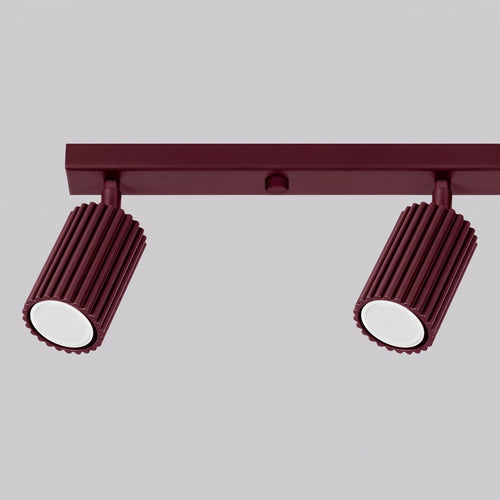 Sollux Lighting Plafondlamp KARBON 4L bordeaux - 81x6,5x16,5cm