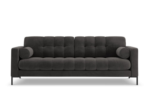 Cosmopolitan Design Bank Bali 4-zits, flueel, donkergrijs - 96x217x75cm