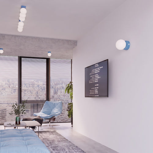Sollux Lighting Wandlamp YOLI 1 lichtblauw met schakelaar - 12x14x12cm