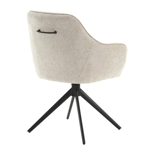 Livingfurn eetkamerstoel Thomas Toffee - beige - stof - set van 2 - vtwonen shop