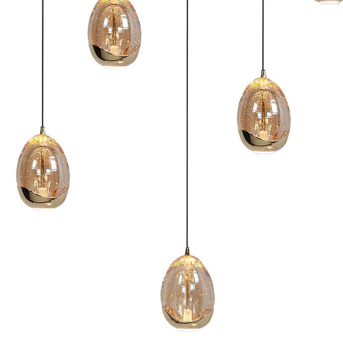 Highlight hanglamp Golden - 8 lichts - 115  x 155   cm - amber zwart - vtwonen shop