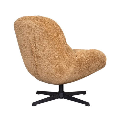 LABEL51 Fauteuil Huxley - Cognac Stof - Draaibaar - vtwonen shop