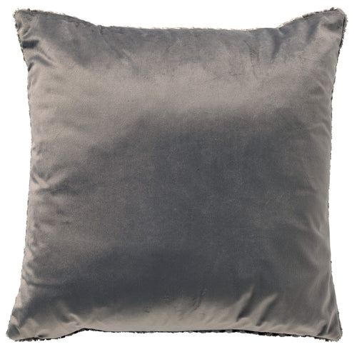 MICK - kussenhoes 45x45 cm - fluffy - Charcoal Gray - antraciet