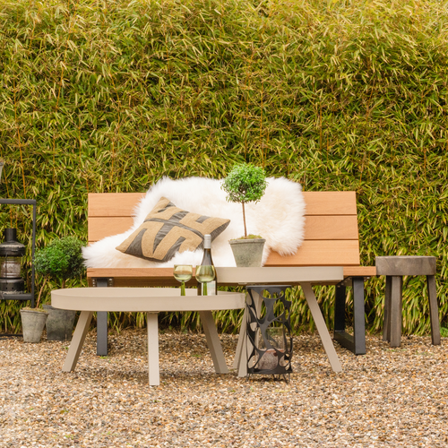 WOOOD tuinbank Banco - Hout/Metaal - Naturel - 78x132x82