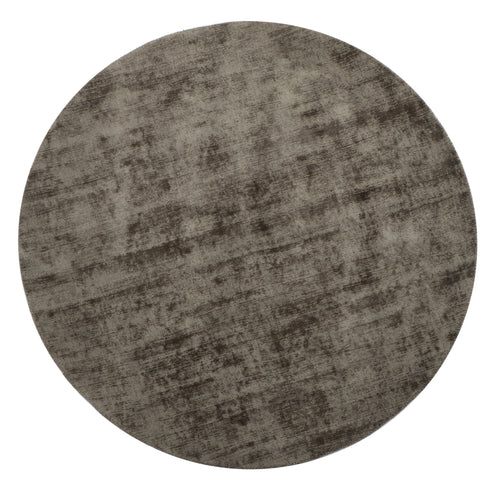 J-Line tapijt Rond Handgemaakt - polyester - grijs