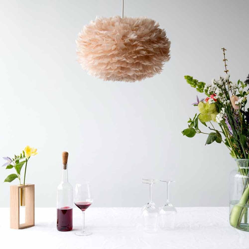 Umage Eos Mini hanglamp light brown - met koordset wit - Ø 35 cm - vtwonen shop