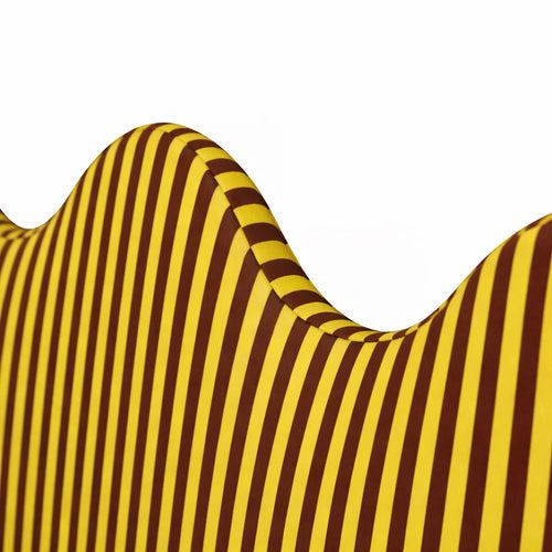 Gestoffeerd hoofdbord met golvende vorm 160x73,5 cm