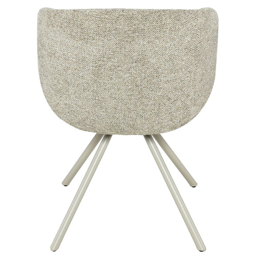 DÉJA Living Eetkamerstoel Sueca - Taupe Stof - Draaibaar - Set van 2 - vtwonen shop