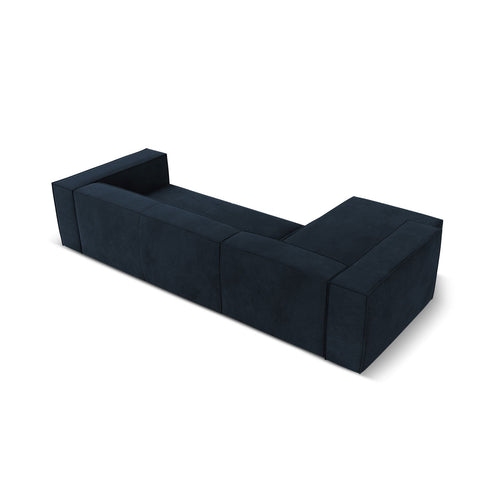 Cosmopolitan Design - Linker hoekbank Turin 5-zits, structurele stof donkerblauw - 173x290x68cm