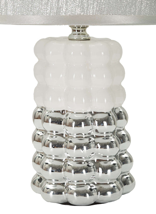 Mauro Ferretti tafellamp - Ø 23x33 cm - wit/zilver