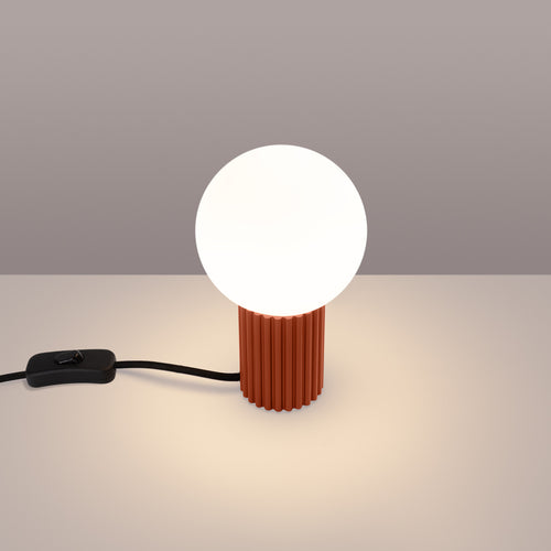 Sollux Lighting Tafellamp HALO rood ochra - 12x12x19cm