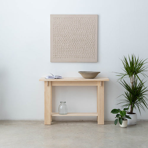 Naan Furniture Console Tagomago - Ongelakt massief hout - Natuurlijk - 120 x 80 cm - vtwonen shop