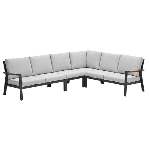 Garden Impressions Lissabon lounge dining set 7-delig rechts incl stoel - valley sand