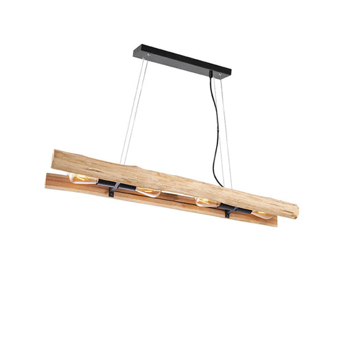 LABEL51 Hanglamp Woody - Naturel Hout - 100x20x150cm - vtwonen shop