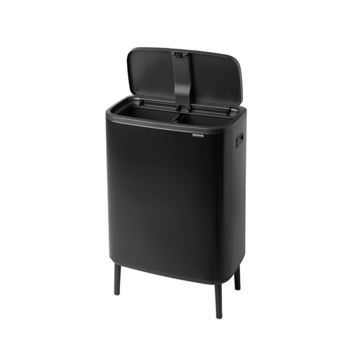 Brabantia Bo Touch Bin Hi, met 2 binnenemmers, 2 x 30 liter - Matt Black
