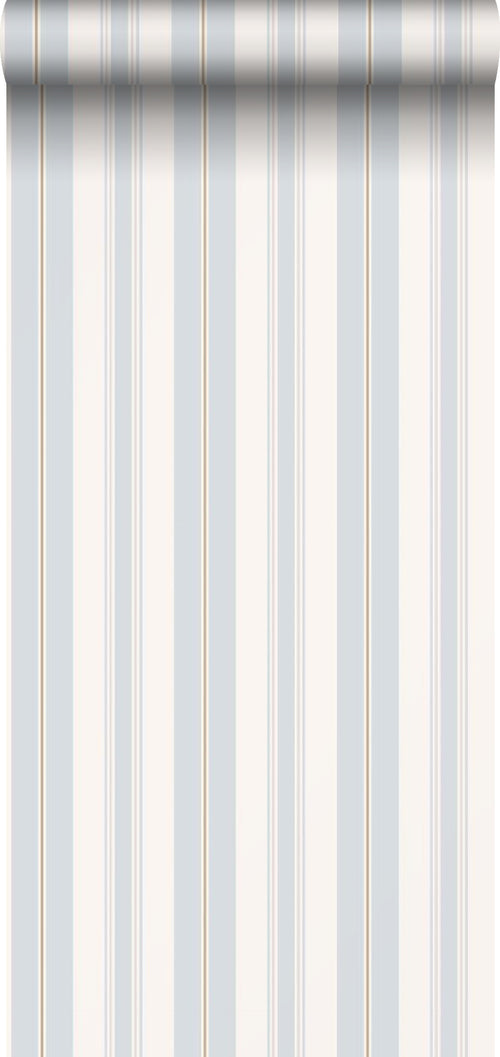 Borastapeter behang strepen vergrijsd blauw - 53 cm x 10.05 m - 660928 - vtwonen shop