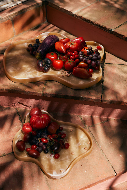 HKLIVING dienblad Patio – cream – groot