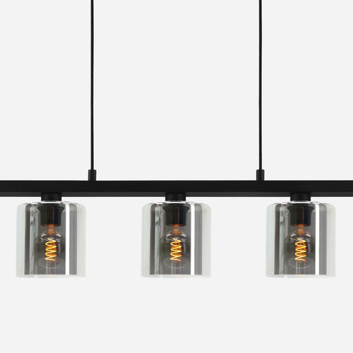 EGLO hanglamp Cadley - e27 - 121 cm - rookglas - smoke - zwart - vtwonen shop