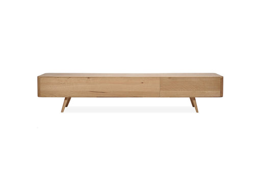 Gazzda Ena lowboard houten tv meubel naturel - 225 x 42 cm - vtwonen shop