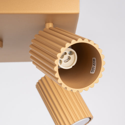Sollux Lighting Plafondlamp KARBON 4 goud - 25x25x16,5cm