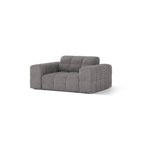 Cosmopolitan Design - Fauteuil Chicago chenille lichtgrijs - 102x132x78cm