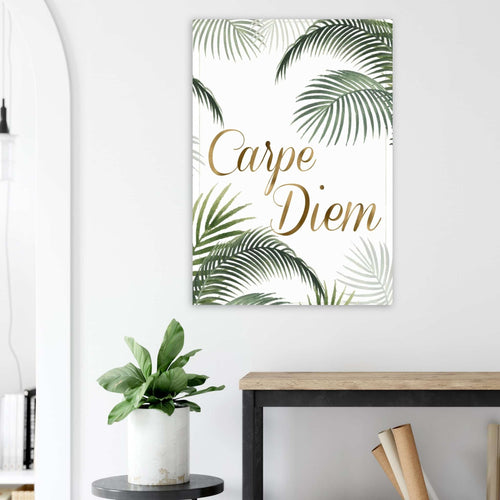Artfulprints Poster met Lijst Boho – Carpe diem   - 70x100 cm - Groen