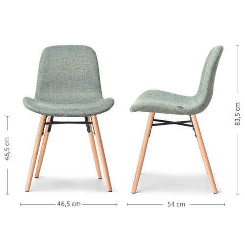 Nolon Nena-Fé Eetkamerstoelen Set van 2 - Zacht Groen - Hout