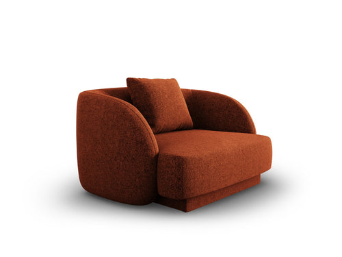 Cosmopolitan Design Fauteuil Tulum chenille, terracotta - 90x103x70cm