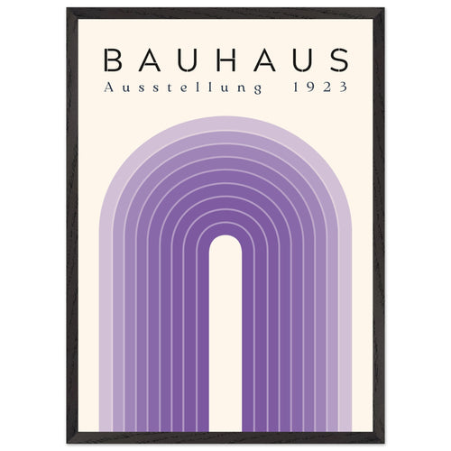 Artfulprints Poster met Lijst Bauhaus - Purple rainbow   - 50x70 cm - Paars