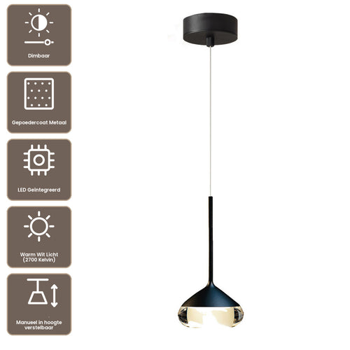 Artdelight Hanglamp Phoenix - Zwart