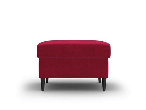 Cosmopolitan Design Poef Kyoto flueel rood - 70x70x45cm