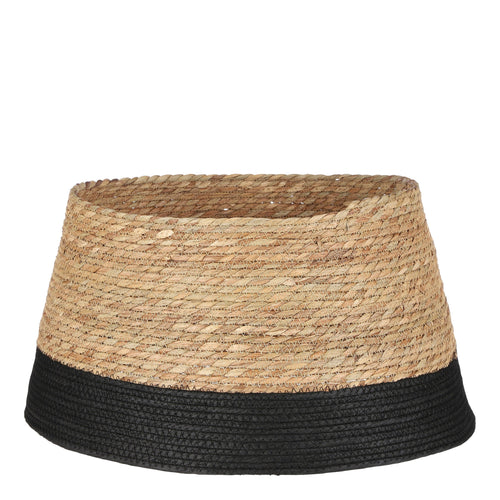 House of Seasons Kerstboomrok - H26 x Ø50 cm - Zeegras - Zwart - vtwonen shop