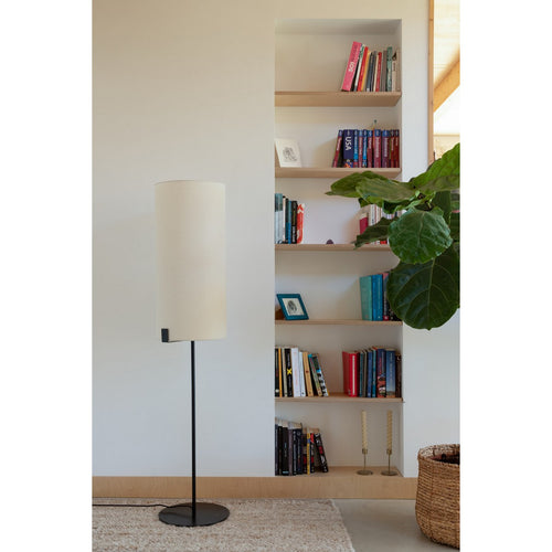 Faro NILA Tafellamp Met Ronde Kap Mat Zwart Met Off White Hoge Kap