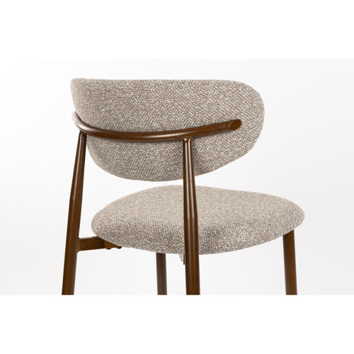 Housecraft Living Noor Barkrukken rugleuning 66 cm Taupe - Set van 2