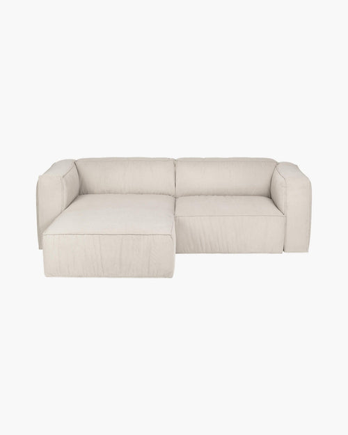 noo.ma Lobi 3-zits hoekslaapbank - Beige Corduroy, hoek links
