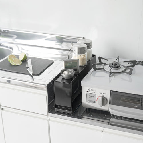 Yamazaki Tower Kruidenrek compact uitschuifbaar - Zwart